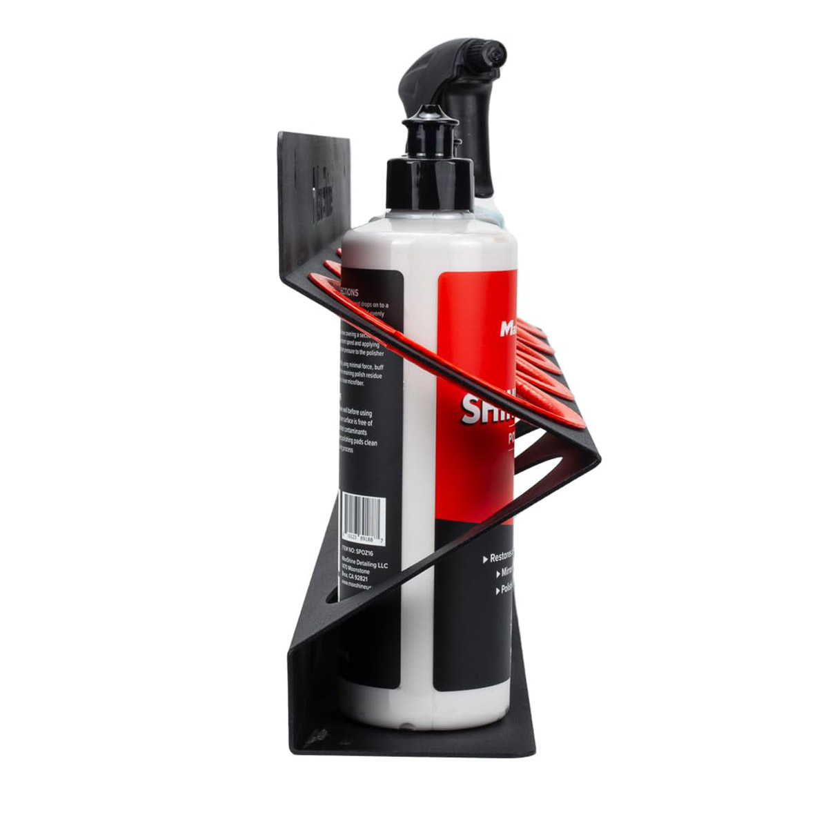 Spray Bottle and Compound Holder – Wall Mounted Organizer for Detailing Tools