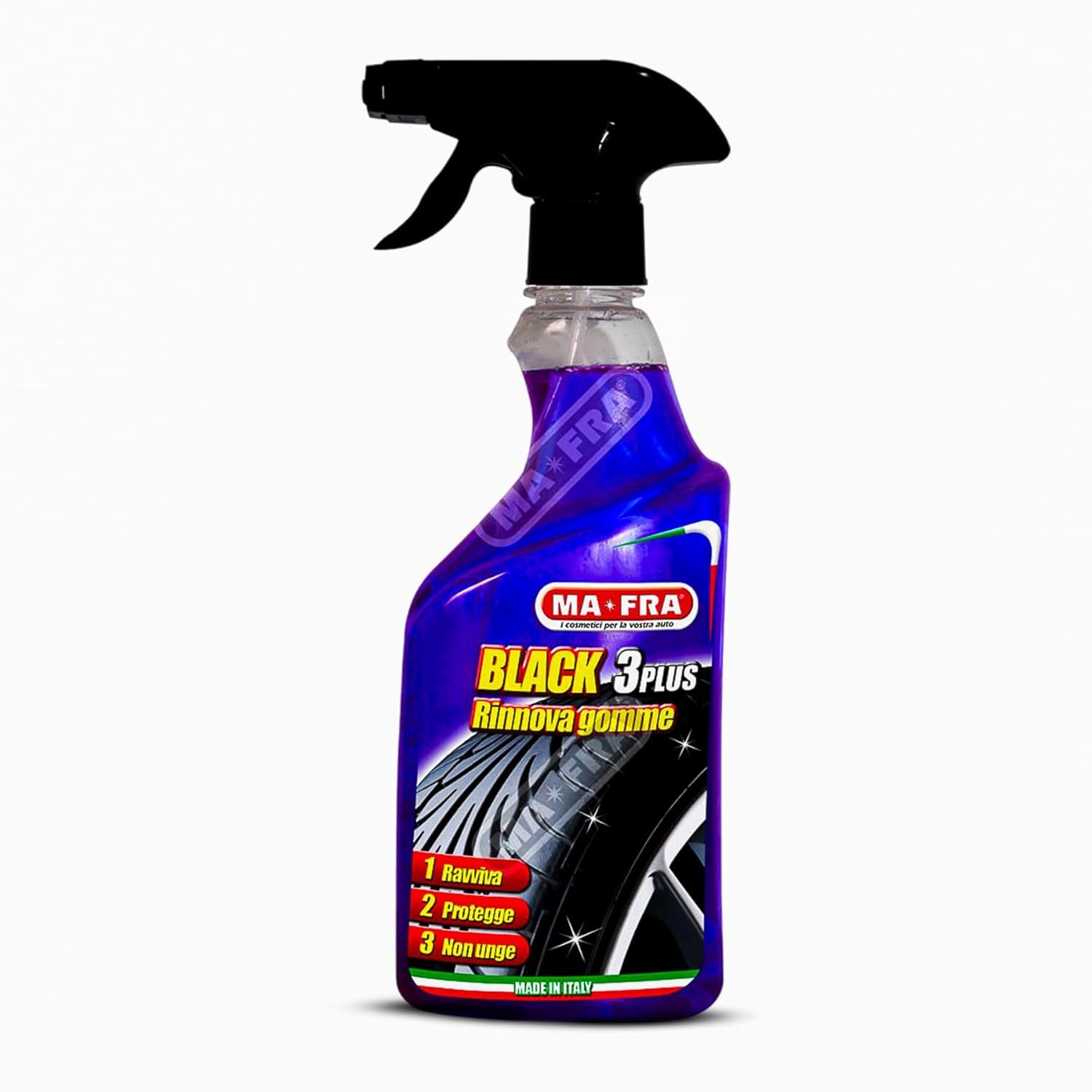 MAFRA Black 3Plus and 500ml Tire Blackener & Shiner | Renews, Softens & Protects Car Tyres