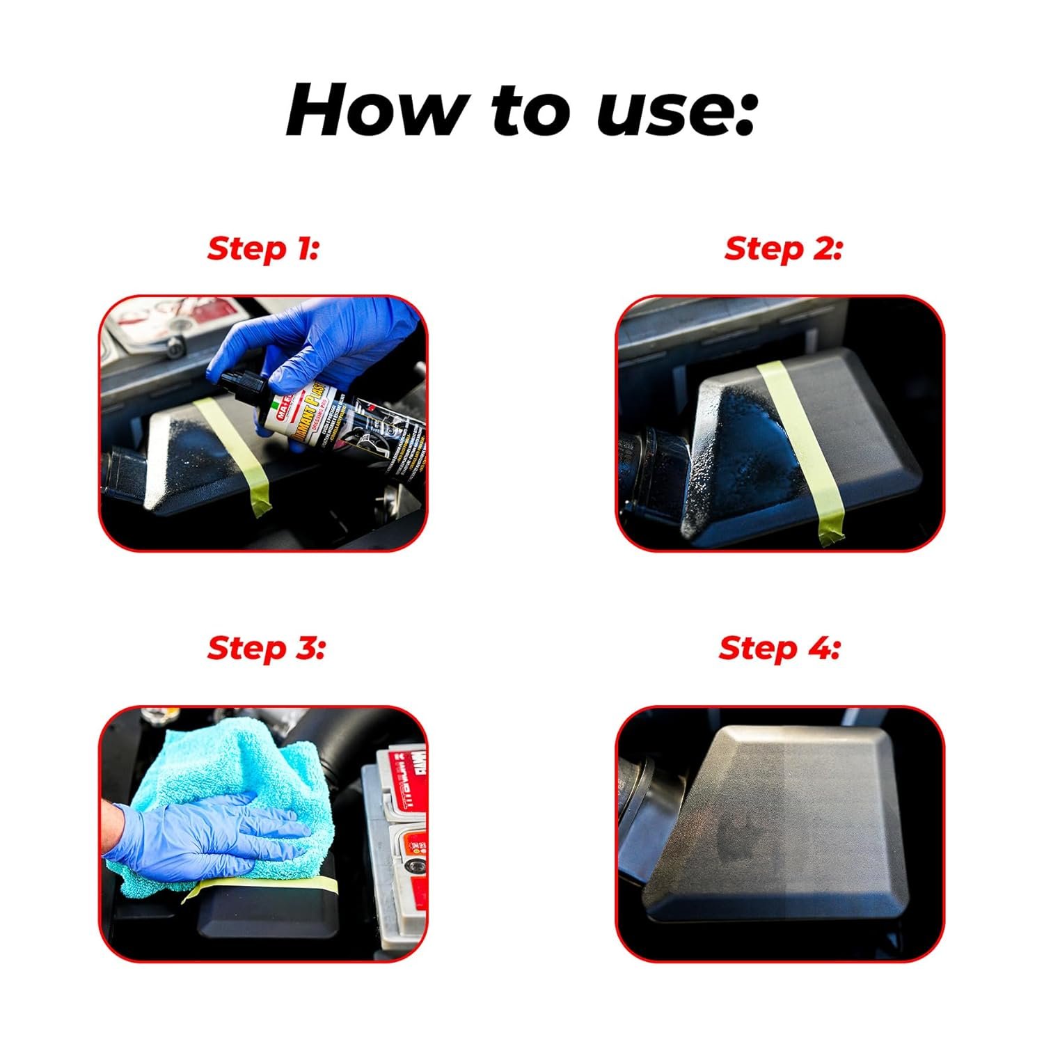 Diamant Plast Dressing Pro 250ml | Dashboard, Plastic & Rubber Polish for Car Interior & Exterior - Image 5