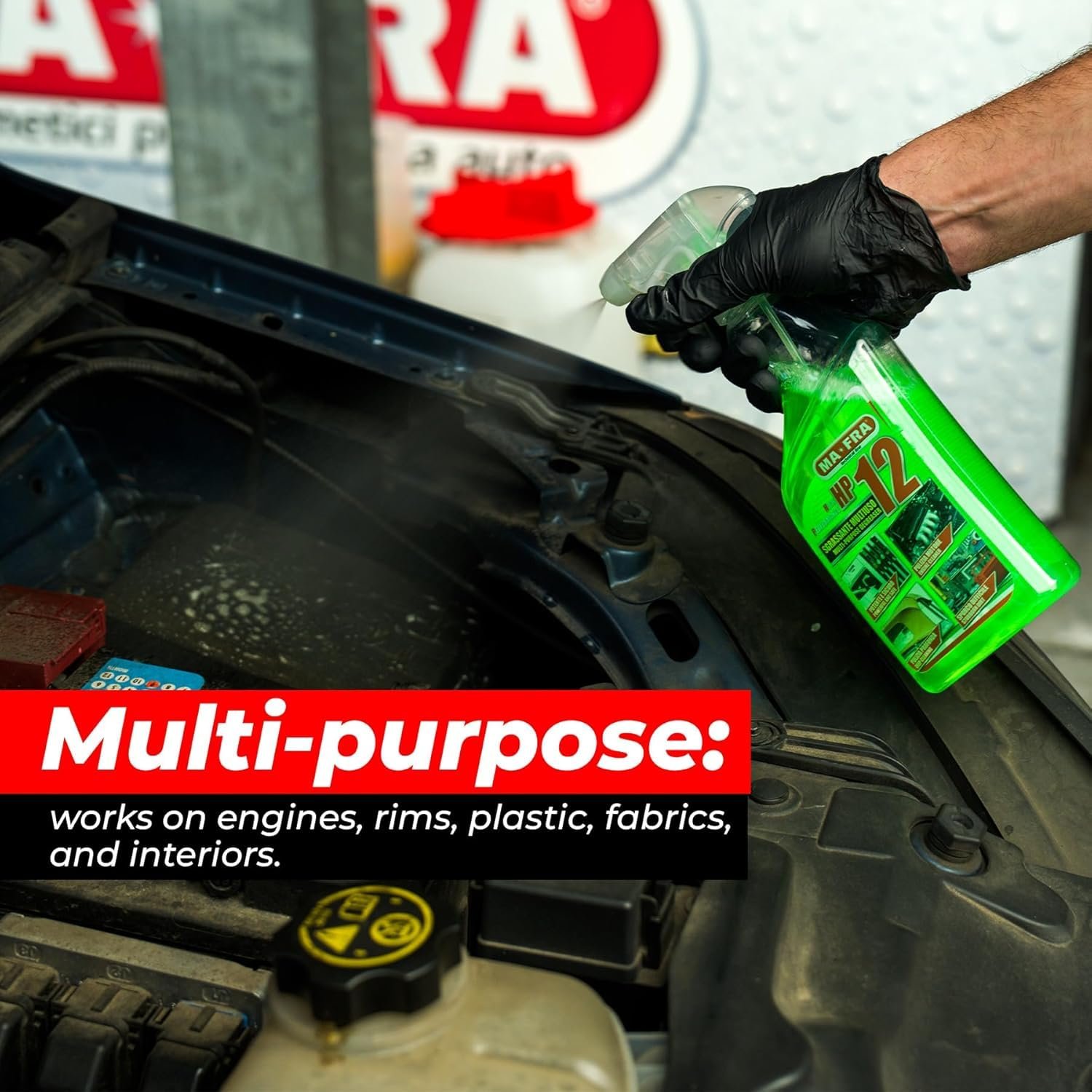 MA-FRA HP12 Multi-Purpose Degreaser Spray 500ml | Heavy-Duty All Surface Cleaner for Car, Bike, Kitchen & Industrial Use - Image 6