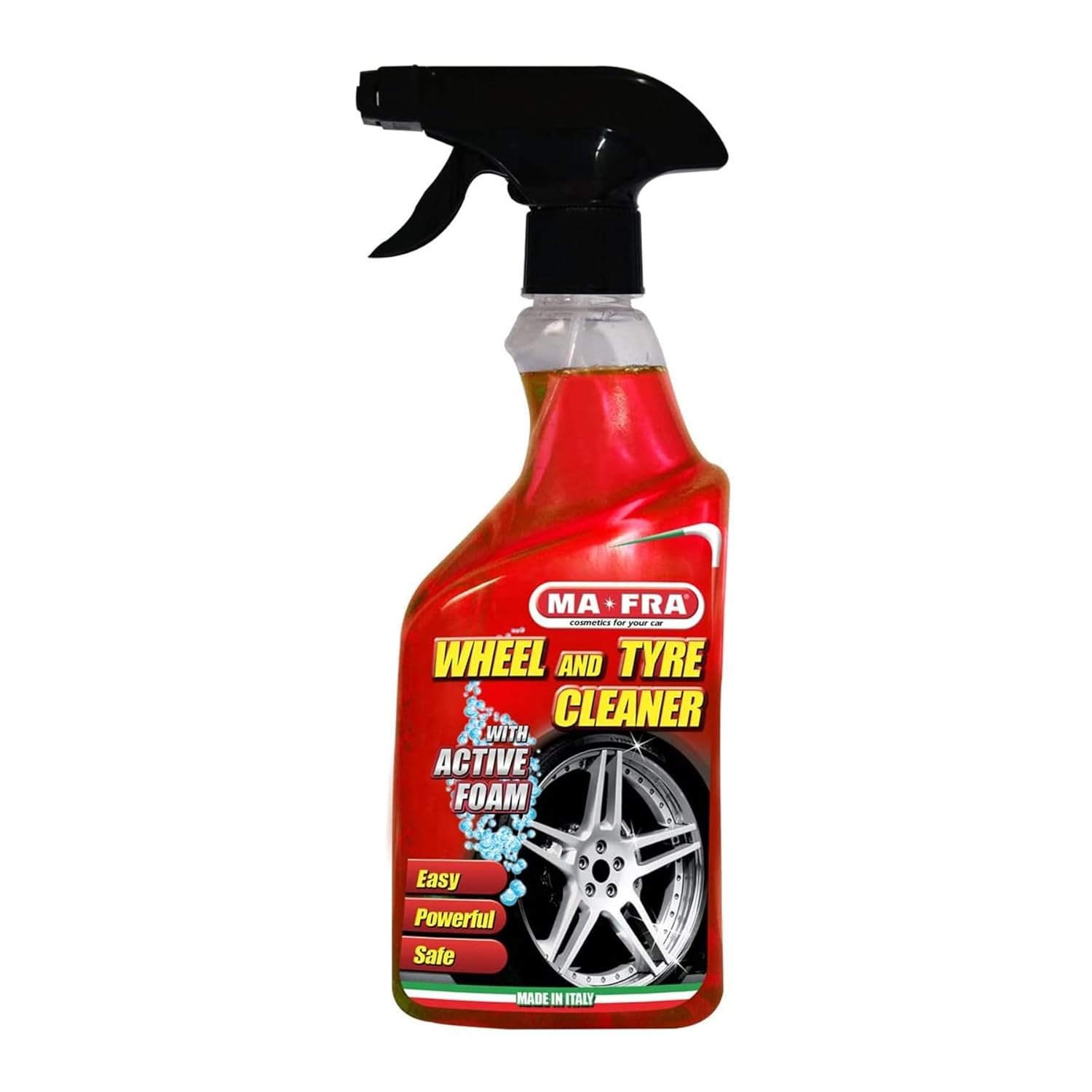 Wheel & Tyre Cleaner 500ml | Active Foam Alloy Rim & Tyre Cleaner | Removes Brake Dust, Road Grime & Restores Tyre Color | Protects Wheels & Rubber Tyres