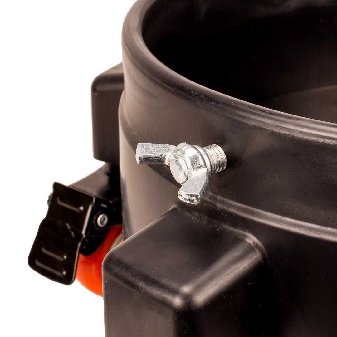 Professional Rolling Bucket Dolly | Fits 2.7and5 Gallon Buckets | 360Â° Swiveling Wheels, 3 Brush Holders, Bottle Storage & Locking Screws - Image 3