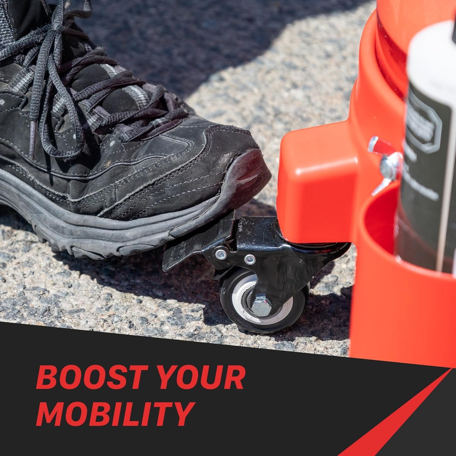 Professional Rolling Bucket Dolly | Fits 2.7and5 Gallon Buckets | 360Â° Swiveling Wheels, 3 Brush Holders, Bottle Storage & Locking Screws - Image 6