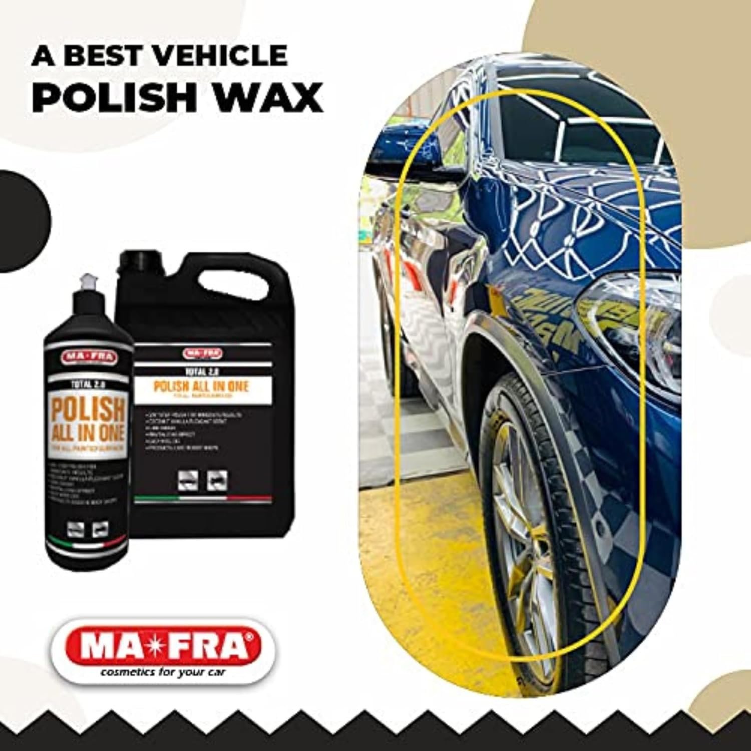 MAFRA Total 2.0 All-In-One Car Polish | Cut, Gloss & Wax | One Step Polish, Microparticle Compound, No Dust, Easy Clean | 1000ml - Image 5