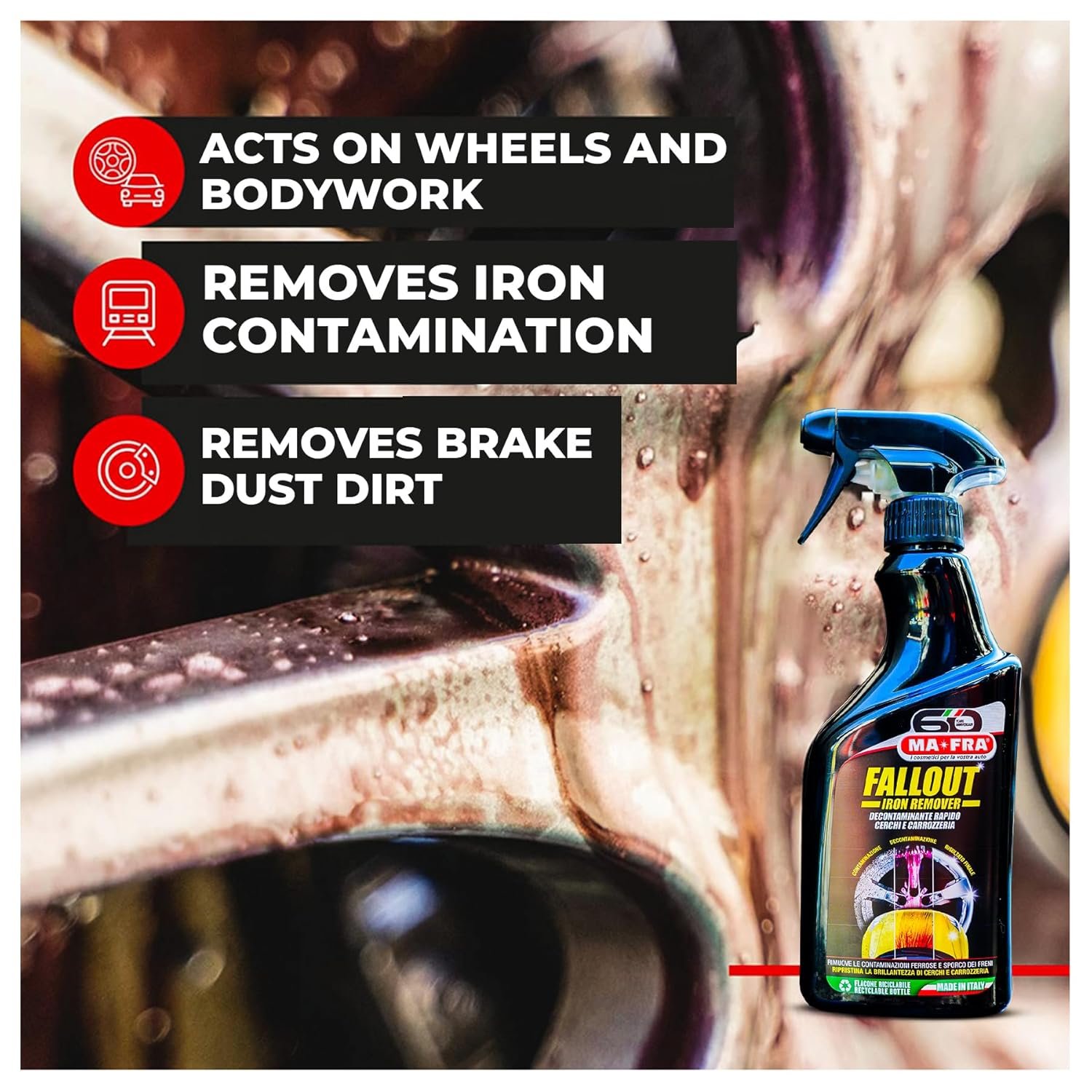 Fallout Remover and 500ml | Iron Dust Removes for car alloy wheels rims & bodywork - Image 5
