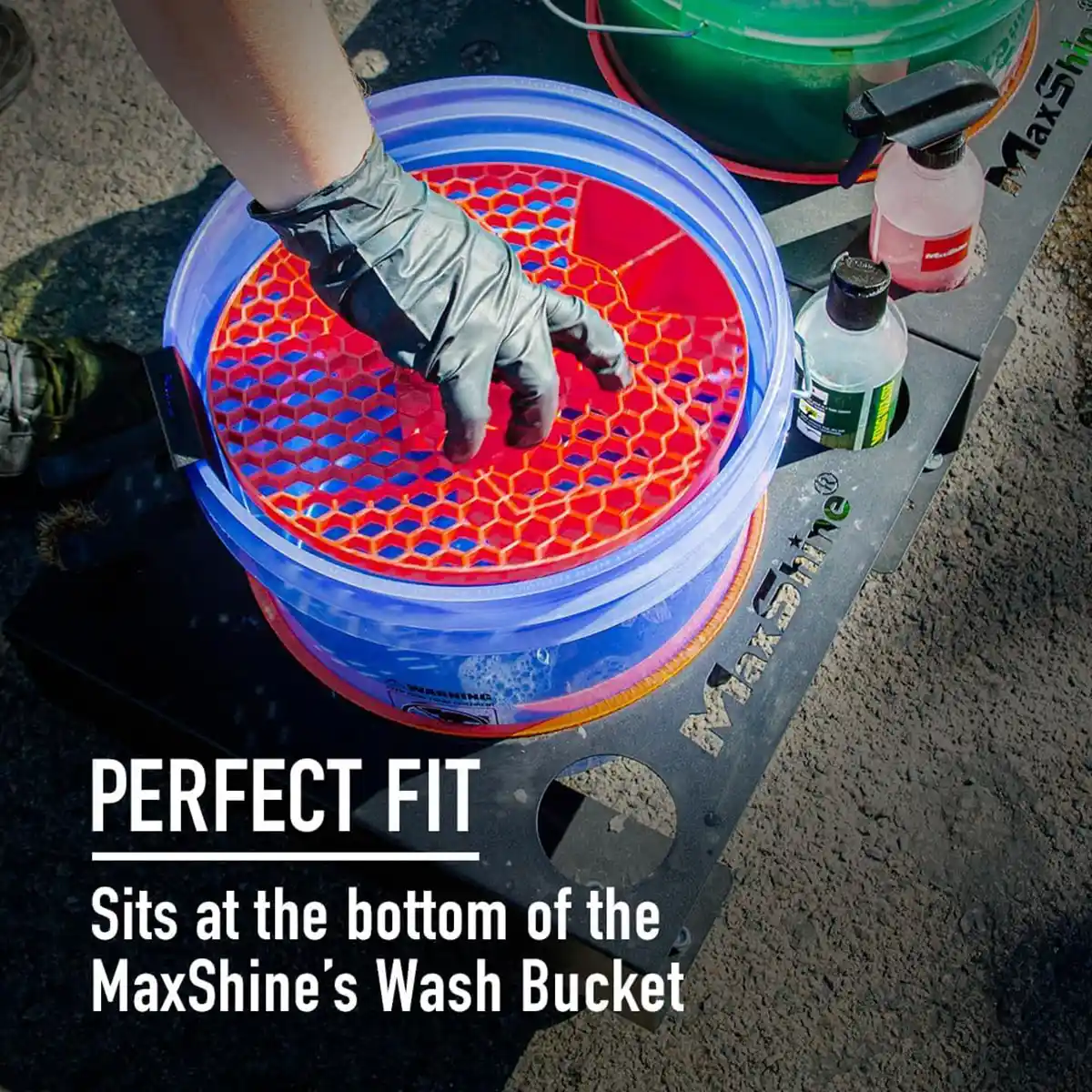 Maxshine Detailing Bucket Transparent + Sand Killer Grit