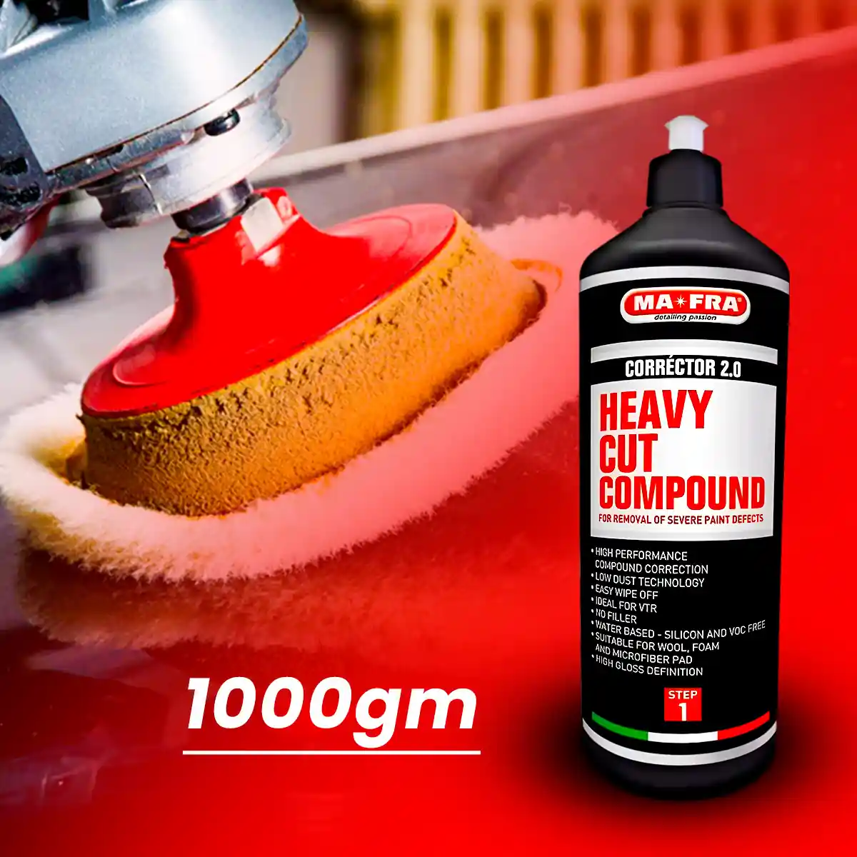 Mafra Corrector 3.0 Rubbing Compound 1000g for Paint Correction