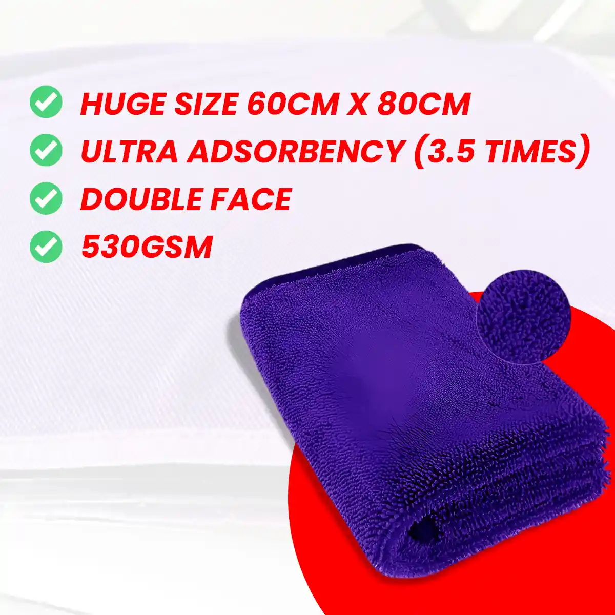 Mafra Ultra Microfiber Drying Towel 60x80cm for Car Detailing product image 2