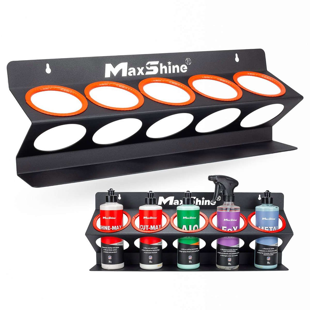 Maxshine Spray Bottle and Compound Holder and Wall-Mounted Detailing