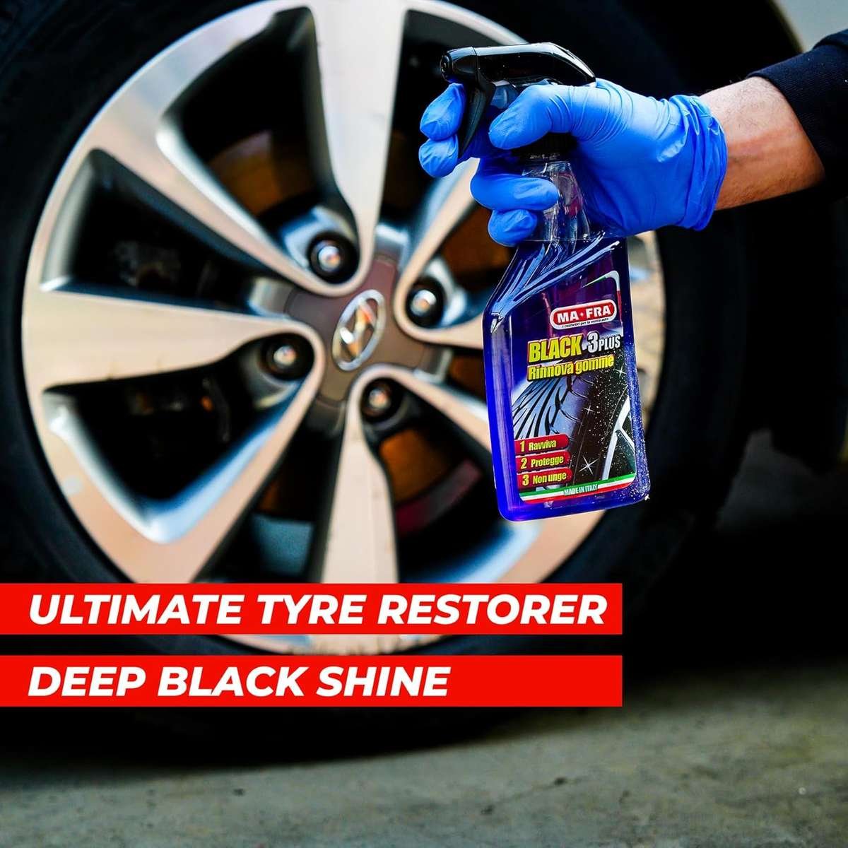 Mafra Black 3Plus Tyre Blackener 500ml for Wheel Care