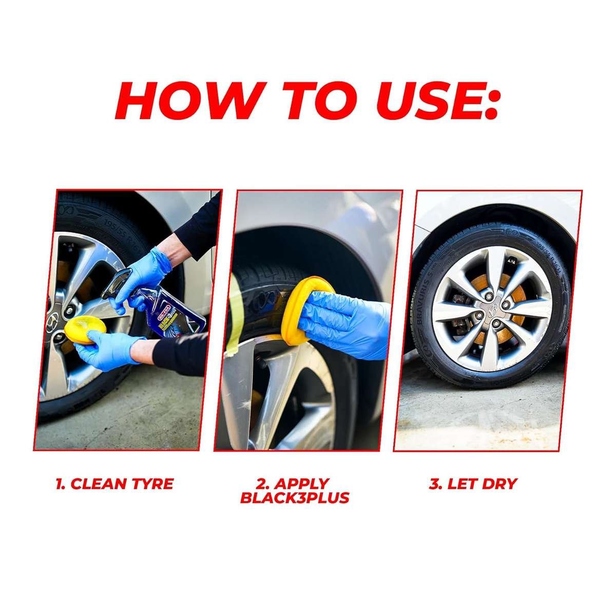 Mafra Black 3Plus Tyre Blackener 500ml for Wheel Care product image 6